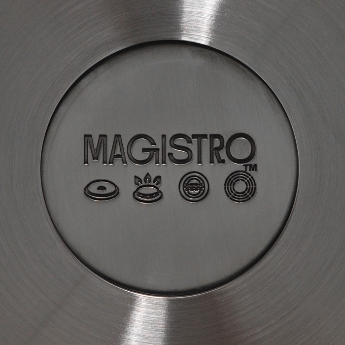 Набор кастрюль из нержавеющей стали Magistro, 3 шт: d=16/20/24 см, штабелируемые, индукция Набор кастрюль из нержавеющей стали Magistro, 3 шт: d=16/20/24 см, штабелируемые, индукция