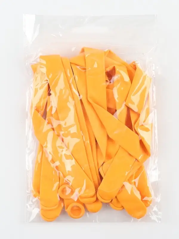 Воздушные шары для моделирования 125 см, d=7.5 см, 10 шт., оранжевые