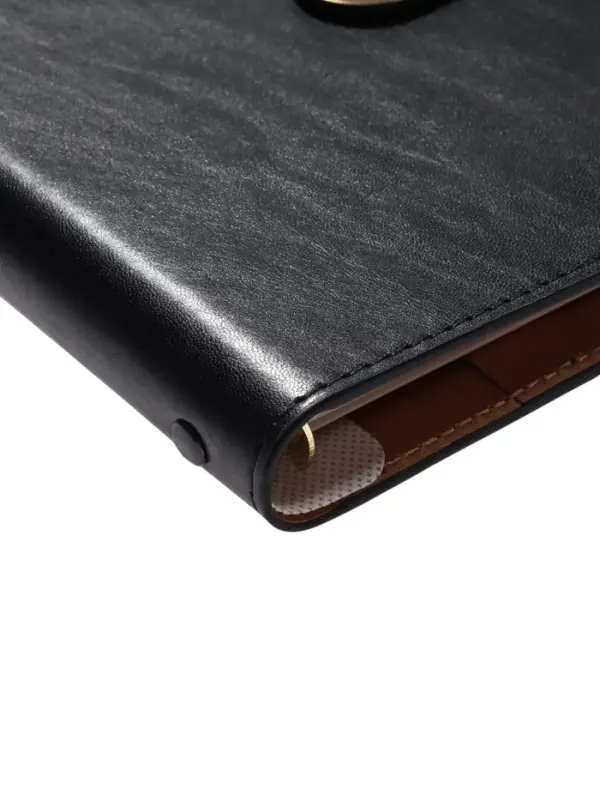 Органайзер на кольцах, C6, с хлястиком, 80л, линия, к/зам, Черный