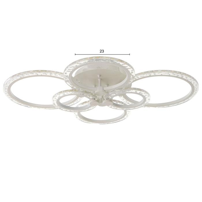 Люстра с ПДУ 71179/6 LED 144Вт диммер 3000-6000К белый 78,5х78,5х13,5 см BayerLux