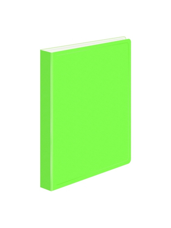 Папка с пружинным скоросшивателем А4, 700 мкм, 27 мм, Calligrata Double Neon, внутренний карман, до 180 листов, салатовый неон