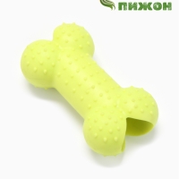 Игрушка жевательная "Кость малая", TPR, 8,5 см, салатовая