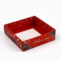 Коробка для кондитерских изделий &laquo;Новогодние мгновения&raquo;, 10 х 10 х 10 см, Новый год