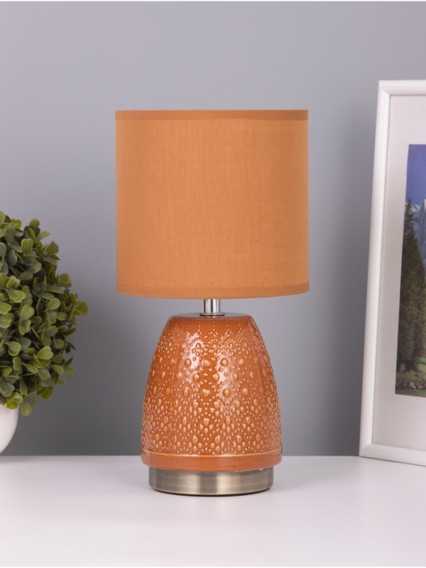 Лампа настольная "Масаки" 1х40Вт Е14 какао 15х15х30см