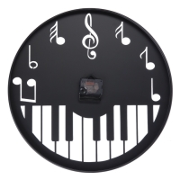 Часы настенные интерьерные &laquo;Пианино&raquo;, плавный ход, d-40 см