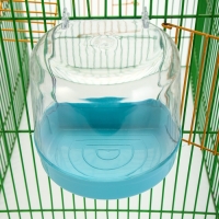 Купалка для птиц, внешняя 12 х 9 х 11 см, бирюзовая