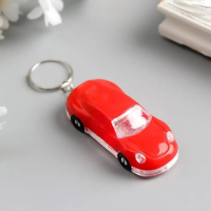 Фонарик брелок для ключей на кольце &laquo;Машина&raquo;, открывашка для бутылок, мигает, 3.5&times;8&times;2.7 см, МИКС