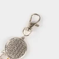 Брелок-кисточка "Ловец снов" 17 см, цв. золотистый, серебристый