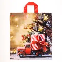 Пакет "Доставка чудес", полиэтиленовый с петлевой ручкой, 42х38 см.