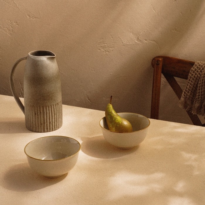 Набор салатников фарфоровых SL Home &laquo;Леггеро&raquo;, 750 мл, d=15 см, цвет бежевый