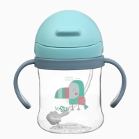Mum&Baby, Поильник- непроливайка с трубочкой, туканчик, голубой SL-07275A