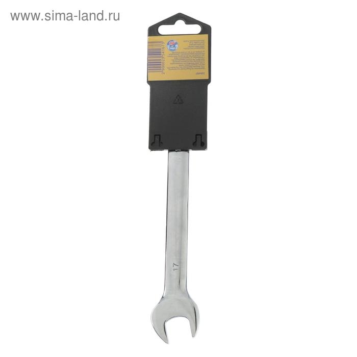 Ключ комбинированный трещоточный шарнирный ТУНДРА, CrV, полированный, 72 зуба, 17 мм