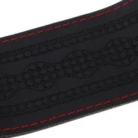 Оплетка на руль TORSO, 38 см, искусственная кожа, узор, красная нить