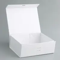 Коробка подарочная с бантом складная 29 х 22 х 10,5 см Белая