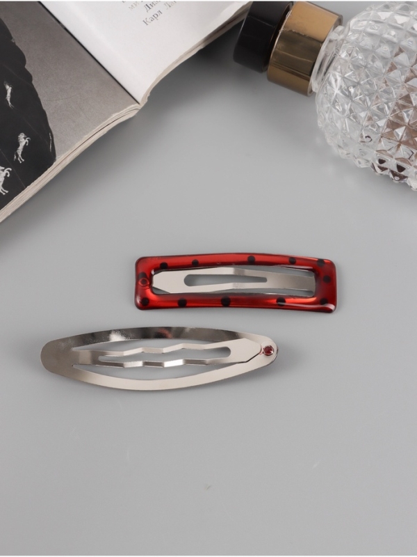 Невидимка для волос "Фрида" (набор 4 шт) 8 и 7 см, коричневый