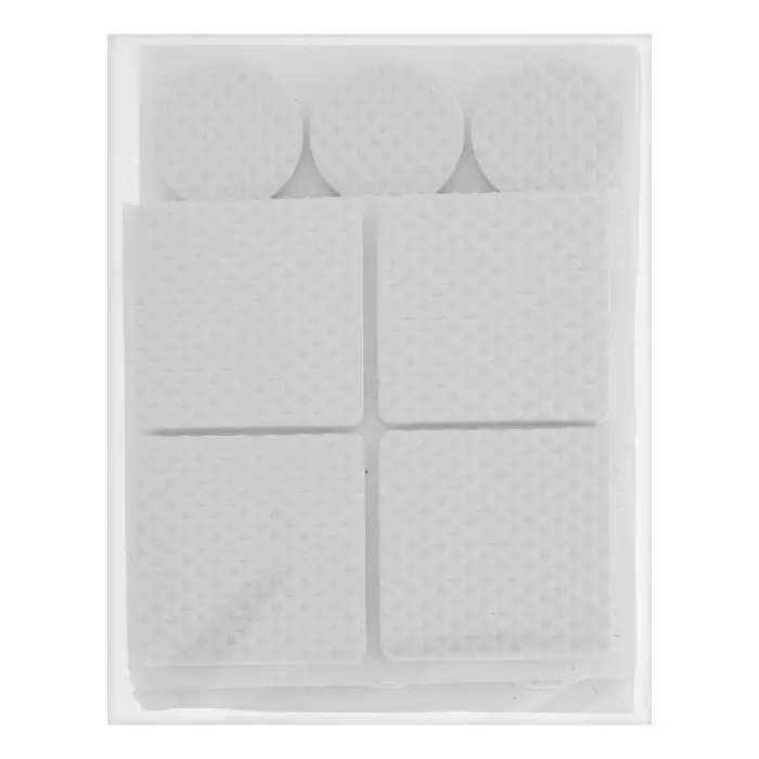 Набор накладок мебельных, полимерных, 28 шт., 2.5&times;2.5; d=2.5; 3.8&times;3.8, белый