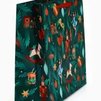 Пакет ламинированный квадратный &laquo;Новый год!&raquo;, 30 &times; 30 &times; 12 см