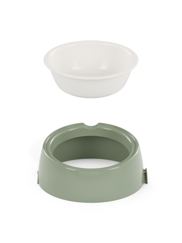 Лего-миска для животных с наклоном "Юта" 0,3л бело- фисташковый