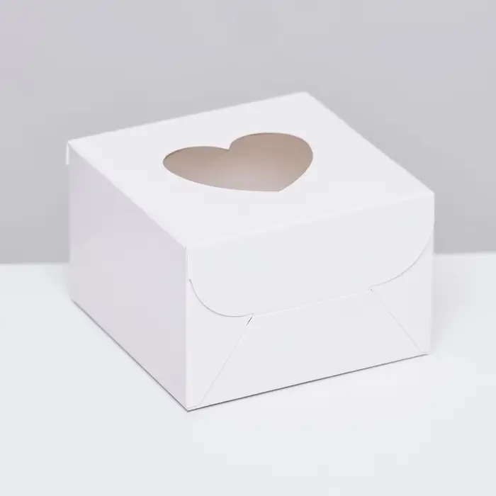 Коробка сборная, белая, 10&times;10&times;6.5 см
