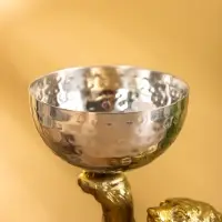 Сувенир с чашей "Медведь" 14,5х13х23 см, алюминий