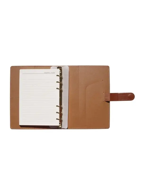 Органайзер на кольцах, C6, с хлястиком, 80л, линия, к/зам, Коричневый