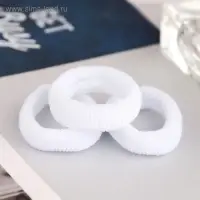 Резинка для волос "Стиль классик" (набор 3 шт) 5,5 см, белый