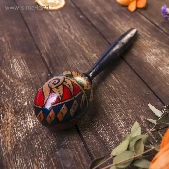 Сувенирный музыкальный инструмент "Маракас" 20х5х5 см МИКС