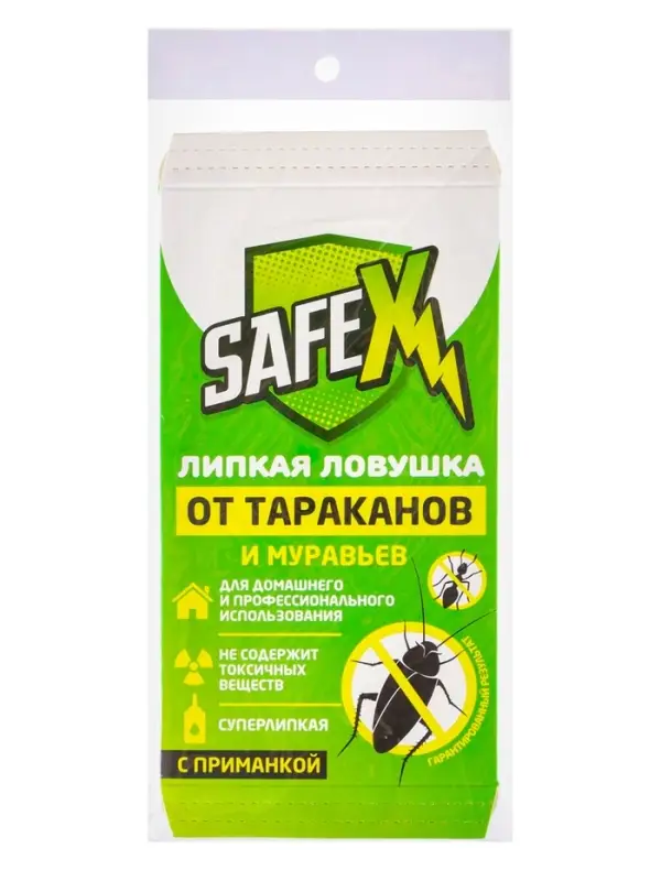 Клеевая ловушка-домик от тараканов и муравьев "SAFEX", набор, 10 шт