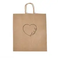 Пакет подарочный крафтовый &laquo;Сердце&raquo;, 22 х 25 х 12 см