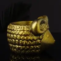 Кашпо "Баран" 12х10х7 см , золото