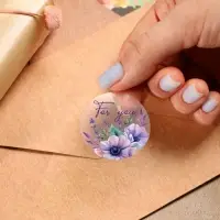 Наклейки для подарков и цветов &laquo;С любовью для тебя&raquo;, цветы, винил, 9.3 х 16 см