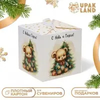 Коробка подарочная складная &laquo;Мишка&raquo;, 12&times;12&times;12 см
