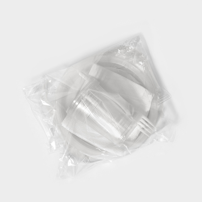 Набор пластиковой одноразовой посуды на 3 персоны Не ЗАБЫЛИ!