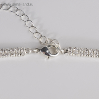 Набор 2 предмета: серьги, кулон &laquo;Элегантность&raquo; жгут, цвет белый в серебре, 42 см