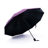 Зонт механический &laquo;Ромб&raquo;, эпонж, 4 сложения,10 спиц, R = 54/60 см, D = 120 см, цвет МИКС