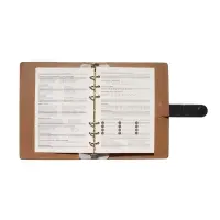 Органайзер на кольцах, C6, с хлястиком, 80л, линия, к/зам, Черный