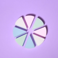 Спонжи для макияжа, набор - 8 шт, 3,5 &times; 3 см, разноцветные