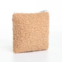 Кошелёк на молнии, цвет бежевый