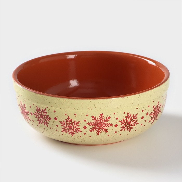 Салатник &laquo;Снежинки&raquo;, d=19 см, 1,4 л