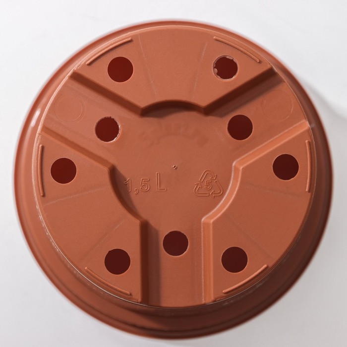 Горшок цветочный &laquo;Классик С&raquo;, 1,5 л, d=15, цвет терракот