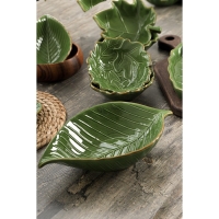 Салатник Доляна &laquo;Лист&raquo;, 170 мл, 18&times;10,5 см, цвет зелёный