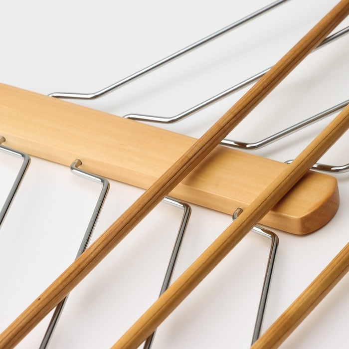 Плечики - вешалка для одежды LaDо́m Bois, 41&times;38 см, многоуровневая, деревянная сорт А