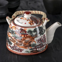 Чайник керамический заварочный с металлическим ситом &laquo;Пейзаж&raquo;, 600 мл