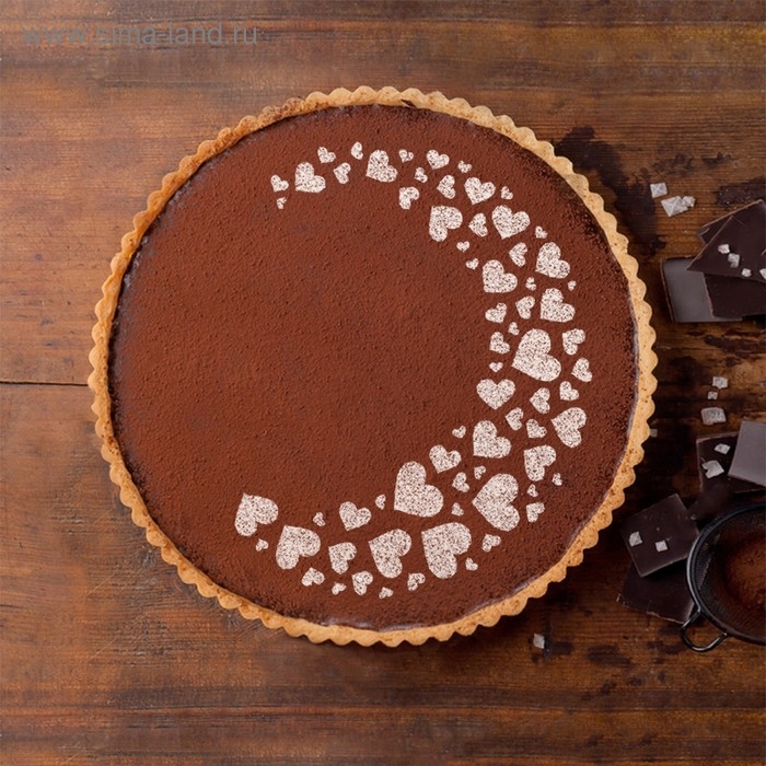 Трафарет кондитерский для украшения выпечки, 2 шт, 23&times;23 см