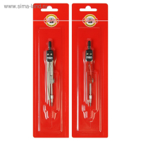 Циркуль металлический Koh-I-Noor 4506, 122 мм, красный, блистер, европодвес МИКС