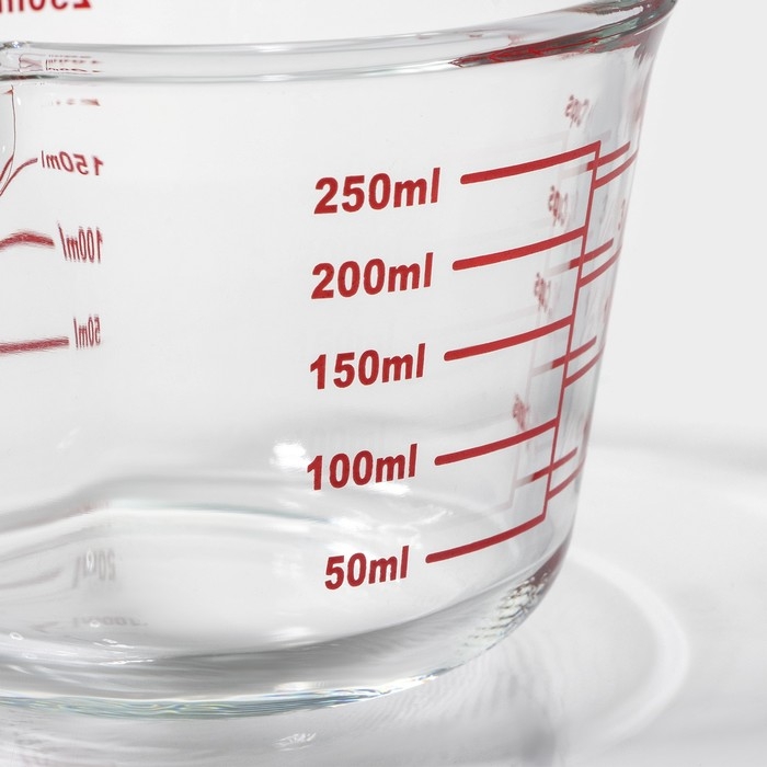 Кувшин мерный из жаропрочного стекла Доляна &laquo;Классика&raquo;, 250 мл, 14&times;10,5&times;7 см