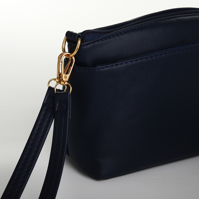 Сумка женская кросс-боди на молнии, цвет синий