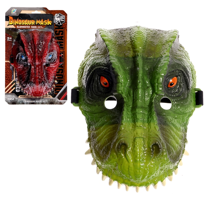 Маска динозавра &laquo;Юрский период&raquo;, световые и звуковые эффекты, цвет МИКС