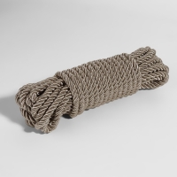 Шнур витой, d = 8 мм, 9 &plusmn; 1 м, цвет светло-серый