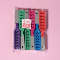 Расчёска массажная, вентилируемая, 3 &times; 21 см, фасовка 12 шт, цвет МИКС